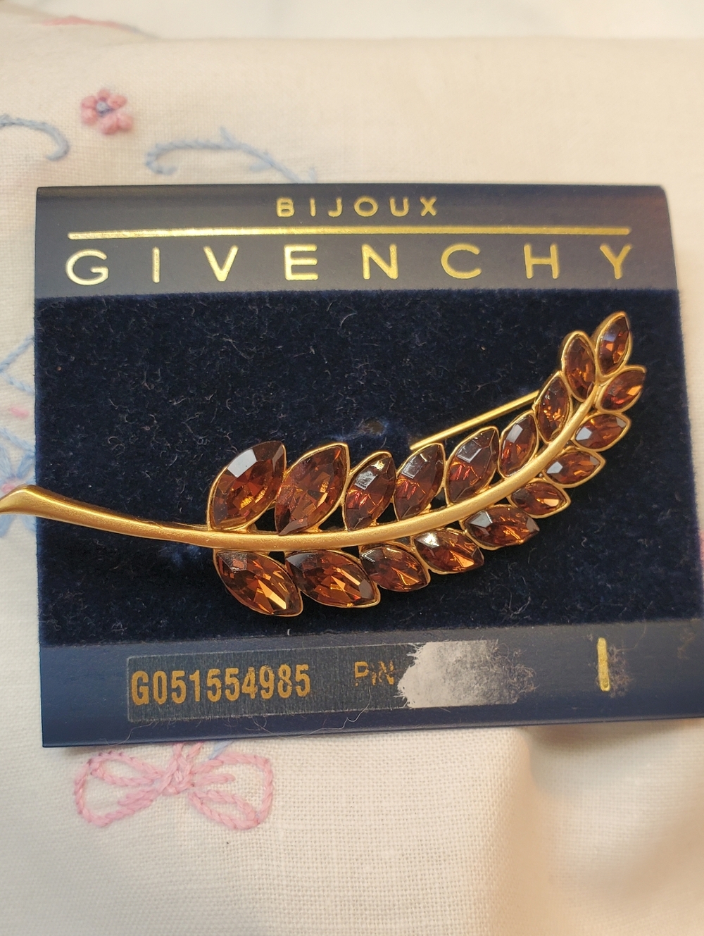 Givenchy Deadstock New On Tag Goldtone Rhinestone Brooch